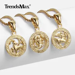 Pendant:Gold Plated Copper. necklace: Gold Plated Stainless Steel. Pendant:19mm 22mm. Chain Width:2mm. ITEM DISPLAY. we...