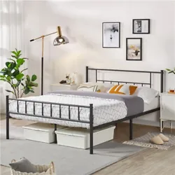 MAKE CLEANING A BREEZE: The platform bed comes with a well-coated iron frame for scratch-proof and easy cleaning. More,...