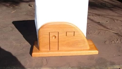Listed is a napkin holder shaped like a teardrop trailer, the perfect accessory for teardrop camper.  It is made from...