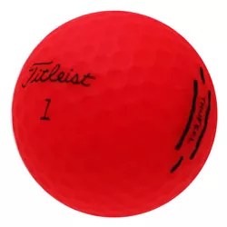 48 Titleist TruFeel Matte Red Mint Used Golf Balls No Markings or Logos! In a Free Bucket! Range Balls. Other Balls....