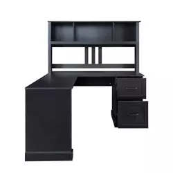 Large Working Space: The desk can easily accommodate your laptop, keyboard, books, files, desk accessories. Lower shelf...