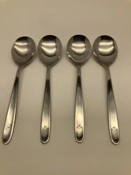 Vintage KLM Airlines Silverware Flatware Spoons Set of 4.