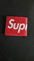 Supreme Louis Vuitton LV Leather Bifold Wallet 100% Authentic. Condition is Pre-owned. Shipped with USPS Ground...