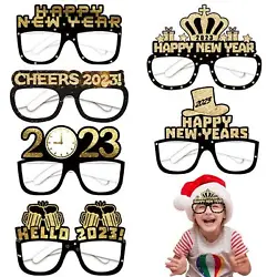 Youre sure to make everyone smile and laugh. 6pcs x Happy New Year Eyeglasses. 【Comfortable to Wear】Paperboard...