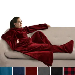 Snuggie Fleece Wearable Blanket With Sleeves and Foot Pocket Microfiber. Features: Wearable Blanket with Sleeves Foot...