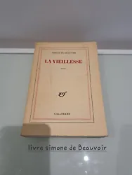 Livre ancien Simone De Beauvoir La Vieillesse Edition Gallimard 1970.etat: jaunie sur l extérieur intérieur très...