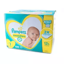 Make your baby comfortable and happy with this amazing bundle of Pampers Swaddlers and Sensitive Baby Wipes. The...