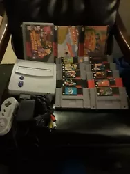 SNES Jr Super Nintendo Console System, RGB restored, 13 Games.  Controller, composite av cable and power supply...
