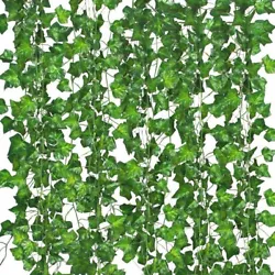 Easy Installation: The fake ivy vines can be easily attached to any surface, including fences, walls, pillars or...