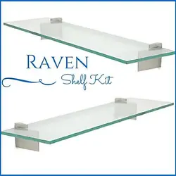 Raven Floating Glass Shelf Kit. 3/8