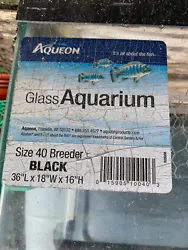 Aqueon Standard 40-Gallon Open Glass 3ft Breeder Aquarium Tank USED. Sold as is