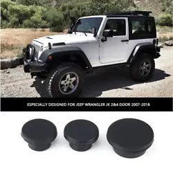 3PCS Black Tailgate Rubber Plugs for Jeep Wrangler JK JL 2007-2023 Accessories. Fits For Jeep Wrangler JK JL 2007-2023....