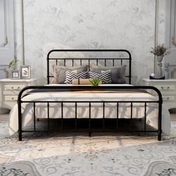 The bed from sliding. about suit any room. Stylish headboard. o Box Spring Nee. safety construction and high strength....