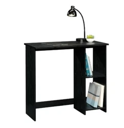 Not for long! This writing desk is the perfect small space solution. Shelves for storage and display.