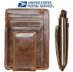 Super slim, very convenient to carry Strong magnetic closure design, stylish money clip. Wallet weight: 80g...