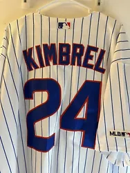 Chicago Cubs Kimbrel PINSTRIPE Majestic Cool Base MLB Stitched Jersey XXXXXL.