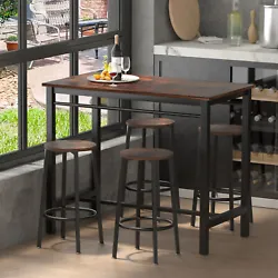 5-Piece Set & Space Saving & Rustic Style If you are looking for a small and compact dining table for your place, this...