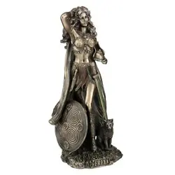 The Norse goddess Freya is revered as a goddess of love, beauty, fertility, gold, war, and death. This lovely statue is...