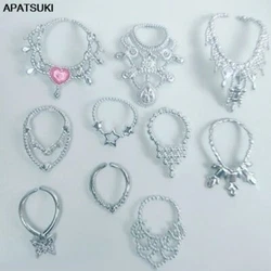 10pcs/lot Multi-style Fashion Necklace For Barbie Doll Decoration Chain For 1/6 BJD Dolls Accessories Kids & Baby DIY...