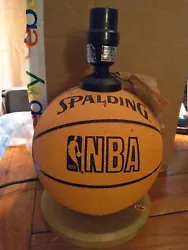 Vintage Spalding NBA Basketball Lamp (No Shade) Tested & Works. [SHF] Tested and works well,  no shade included