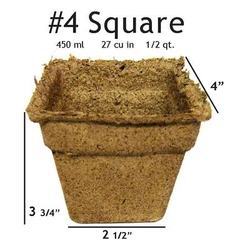 Biodegradable, Plantable, Recycled. 36 pots per case. More roots grow through and break down faster than peat pots....