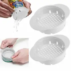 2 Pc Food Can Strainer Sieve Tuna Press Lid Oil Drainer Colander Drain Vegetable. 2 Pc Can Drainer. It can drain...