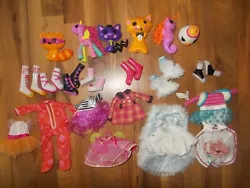 Gently played with. Cute mixed lot of shoes, pets, clothes for the full size lalaloopsy doll. This size doll is usually...