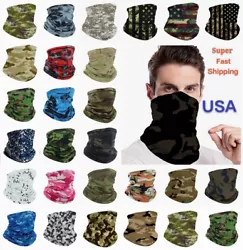Face Mask Bandana Camouflage Camo Snood Covering Breathable Tactical Scarf Neck Gaiter Reusable. Also used as Sport...