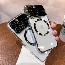 Ensures a strong magnetic connection. MagSafe Magnetic Clear Luxury Slim Thin Hard Case Lens Protector Glass Window...