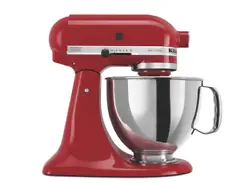 Stand Mixex. Cook and bake with ease with this Artisan Designer 5 qt. 10-Speed Empire Red Glass Stand Mixer and Glass...