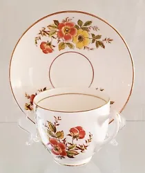 VINTAGE DUCHESS ENGLISH BONE CHINA GOLD TRMMED FLORAL PATTERN  CUP AND SAUCER. Displayed only. Gold trim is hand...