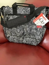 Skip & Hop Duo Signature black swirl diaper bag.