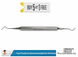 Barnhart curettes have universal blades that have sharp cutting edges on both sides of the blade and a rounded toe.