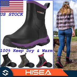 【Fully Sealed Rubber】: HISEAs hunting boots feature premium extended rubber shell that not only enhances...