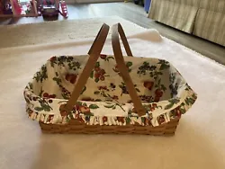 longaberger basket. With two handles used for gathering veggies