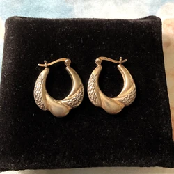 ART DECO BELLES BOUCLES D’OREILLES ANCIENNES VERMEIL, ARGENT, FINITION CISELURE. C1930 ART DECO SPLENDIDES ANCIENNES...