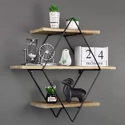 1 x 3-tier Floating Shelf. Organize your photos, books and magazines on this decorative wall shelf. Updated your...