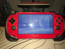 This Sony PlayStation Vita portable console boasts a dazzling cosmic red color and an OLED screen for a superior gaming...