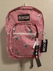 JanSport Trans Supermax Backpack -Fierce Frenchie Brand New With Tags Free Fast Shipping.