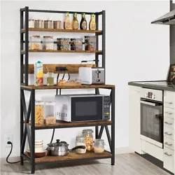 Don’t want to sacrifice style for functions?. This 64.5″ H kitchen baker’s rack with outlets is an effortless...