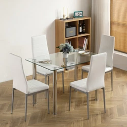 Are you looking for a dining table set?. It adopts 8mm tempered glass and high quality stainless steel, which resulting...