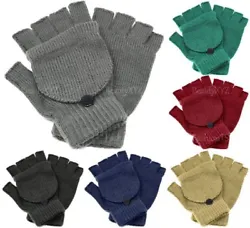 Fingerless design great for touch screen device. Unisex gloves featuring different colors to choose. Material : 100%...