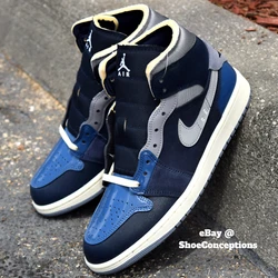 Nike Air Jordan 1 Mid SE Craft. Color:Obsidian/White-French Blue. Special Note.