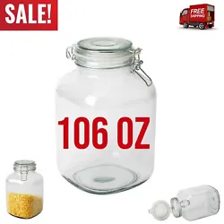 Prepare and preserve all your favorite foods with the help of our 106 OZ Clear Glass Jar. Whether youre making your...