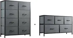 WLIVE 5 Drawer Dresser and 8 Drawer Dresser Set, Storage Tower, Organizer Unit.