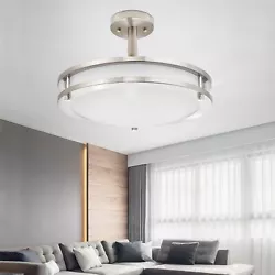 This LED semi flush mount ceiling light provides High Brightness with 1450Lm/1650Lm, 24 Watts, 4000K Cool White. 14