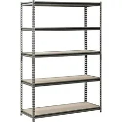 Shelving Type: Freestanding. The racks modular design allows the unit to be assembled vertically as a single shelving...