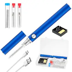 【Portable Soldering Kit】The set contains 1× solder iron, 3× soldering iron tip, 1× solder wire, 1× soldering...