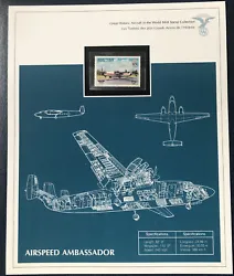 Timbre Des Plus Grands Avions De L’Histoire AIRSPEED AMBASSADOR. Issue d’une collection