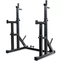 The squat rack is made of high-quality steel. The square steel tube design ensures stability during exercise. The...